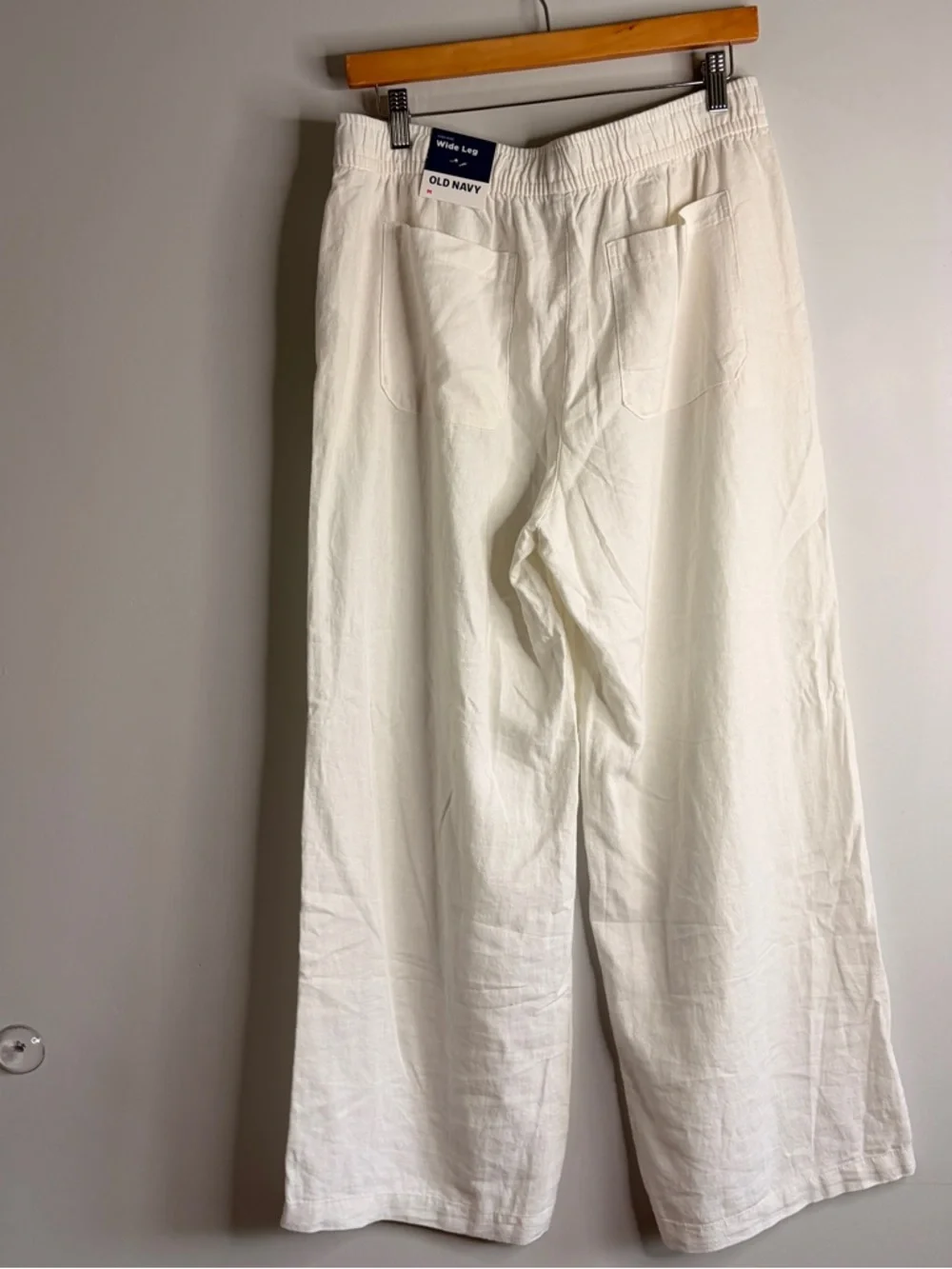 NWT Old Navy High Rise Wide Leg Relaxed Linen-Blend Pants Medium - Picture 9 of 9